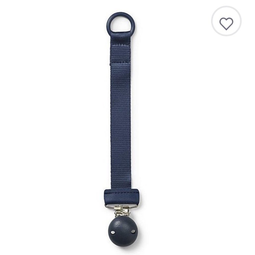 Elodies Details Wood Pacifier Clip in Juniper Blue